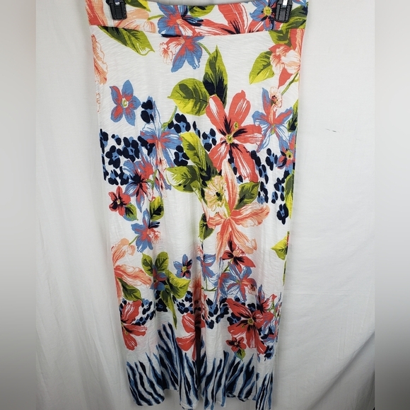 Tommy Bahama White Floral Maxi Skirt Sz M - Picture 4 of 9